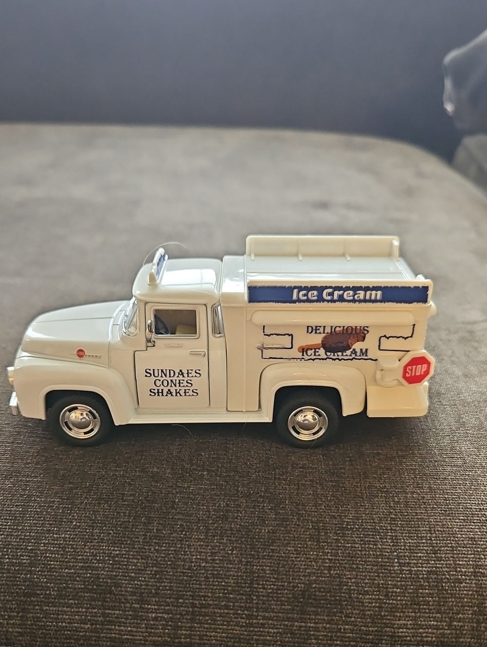 Ice Cream Truck Toy in White & Blue